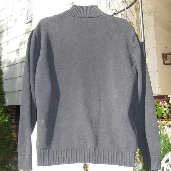 OSCAR DE LA RENTA MEN'S BLACK/GRAY ARGYLE SWEATER - Picture 5 of 8